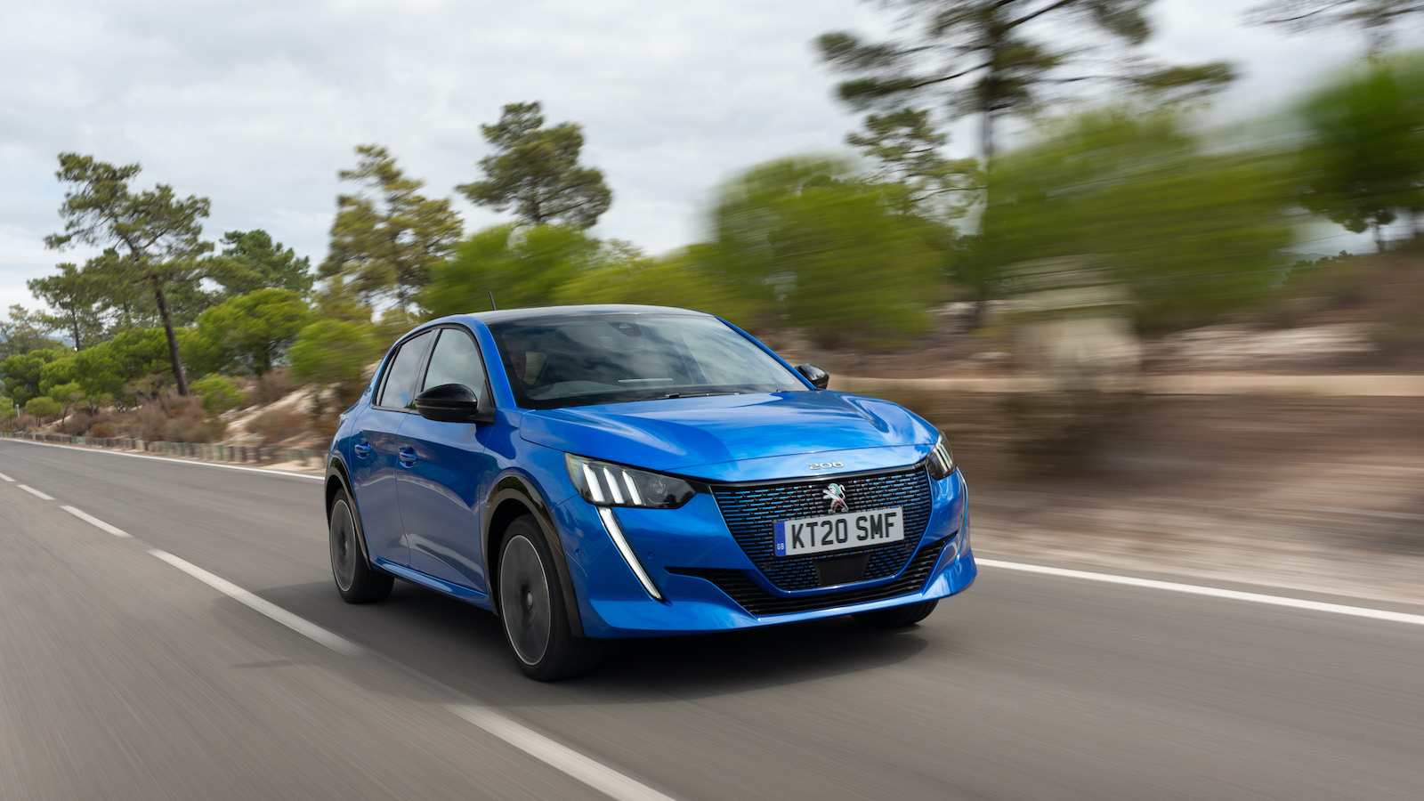 Blue Peugeot 208