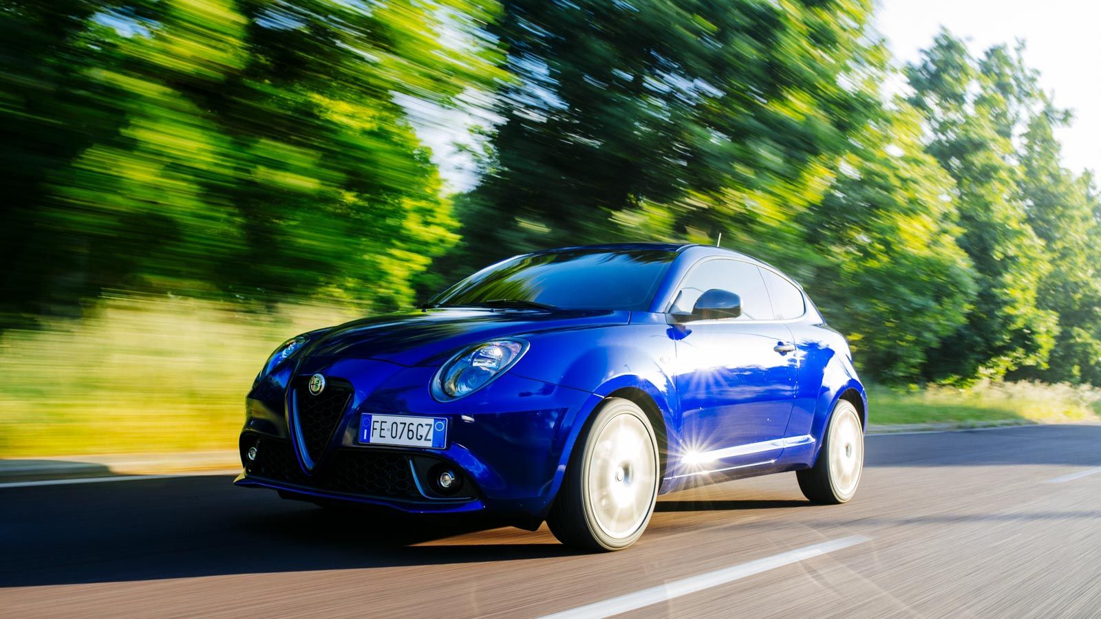 Blue Alfa Romeo Mito