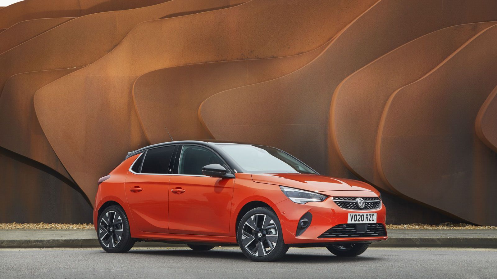 Orange Vauxhall Corsa